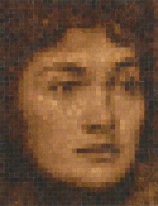 Bronze portrait of a woman